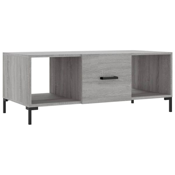 vidaXL Mesa de centro 102x50x40cm derivados de madeira cinzento sonoma