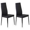 Venture Home Cadeiras de jantar Slim 2 pcs aspeto de couro preto