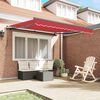 vidaXL Toldo Retr&aacute;til Manual Vermelho 350 x 250 cm Poli&eacute;ster e A&ccedil;o