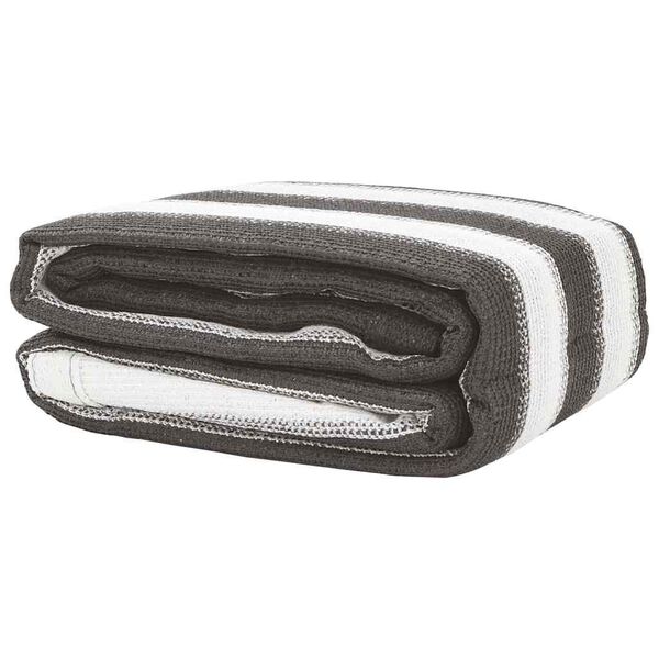 vidaXL Tapete de campismo para tenda 400x700 cm PEAD antracite/branco