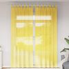 vidaXL Cortinas de voile com la&ccedil;os 2 pcs amarelo 140x260 cm