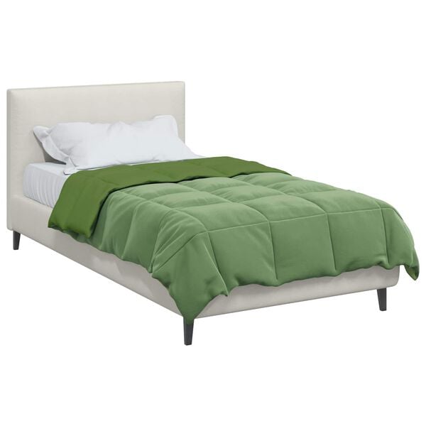 vidaXL Duvet de Ano Inteiro Colchonete Verde 140 x 200 cm Microfibra