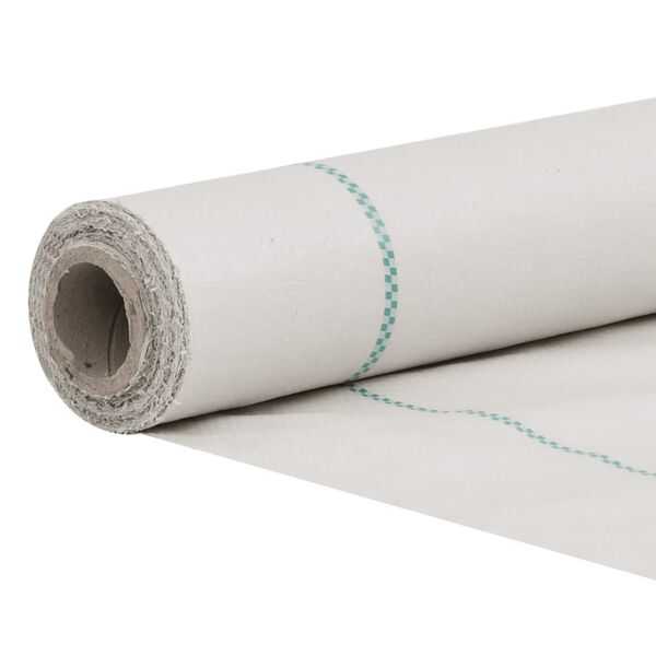 vidaXL Tela para ervas daninhas 2x25 m PP branco