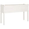 vidaXL Vaso/floreira de jardim 110x31x70 cm pinho maci&ccedil;o branco