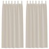 vidaXL Cortina de Voile 2 unid. Areia 245 x 140 cm Poli&eacute;ster
