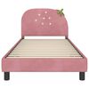 vidaXL Estrutura de Cama Infantil com Cabeceira Rosa 80 x 200 cm