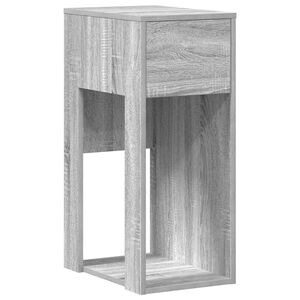 vidaXL Suporte torre de computador com gaveta 30x44x74 cm cinza sonoma