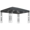 vidaXL Gazebo com cord&otilde;es de luzes LED 3x4 m antracite