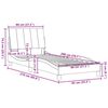vidaXL Estrutura de cama sem colch&atilde;o Hanko 80x200 cm tecido cinzento