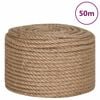 vidaXL Corda de juta com 50 m de comprimento e 12 mm de espessura