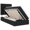 vidaXL Cama com arruma&ccedil;&atilde;o e colch&atilde;o Preto 90 x 200 cm tecido