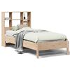 vidaXL Cama com estante sem colch&atilde;o 90x200 cm pinho maci&ccedil;o