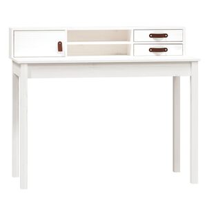 vidaXL Secret&aacute;ria 110x50x93 cm madeira de pinho maci&ccedil;a branco
