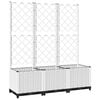 vidaXL Vaso/floreira jardim c/ treli&ccedil;a 120x40x136 cm PP branco