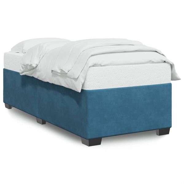 vidaXL Estrutura de cama 80x200 cm veludo azul