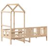 vidaXL Sofá-cama com telhado 80x200 cm madeira de pinho maciça