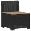 vidaXL Sof&aacute; de Jardim 1 Lugar com Almofada Look Rattan PP Antracite