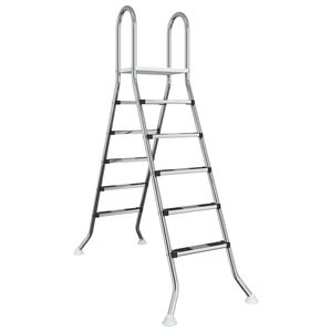 vidaXL Escada para piscina acima do solo 224 x 175 cm 5-Degrau