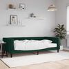 vidaXL Sof&aacute;-cama com colch&atilde;o 100x200 cm veludo verde-escuro