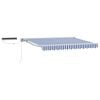 vidaXL Toldo Retr&aacute;til El&eacute;trico Azul e Branco 2,5 x 2 m