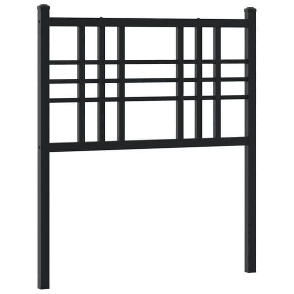 vidaXL Cabeceira de cama 75 cm metal preto