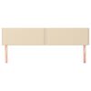 vidaXL Cabeceiras creme 200x5x78/88 cm tecido
