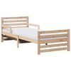 vidaXL Estrutura de Cama com Colch&atilde;o Extens&iacute;vel Castanho 80 x 200 cm