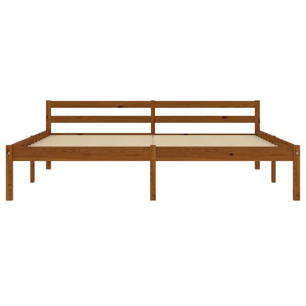 vidaXL Estrutura cama c/ 2 gavetas 160x200cm pinho maci&ccedil;o castanho mel