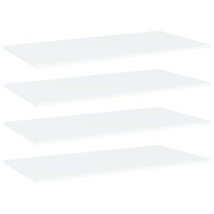 vidaXL Prateleiras para estante 4 pcs 80x20x1,5cm contraplacado branco