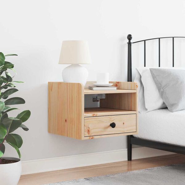 vidaXL Mesa-de-cabeceira com gaveta Castanho 38 x 36 x 29,5 cm