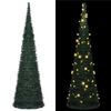 vidaXL &Aacute;rvore Natal pop-up artificial pr&eacute;-iluminada 210 cm verde