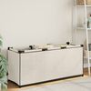 vidaXL Caixa de arrumação 105x34,5x45 cm tecido cor creme