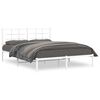 vidaXL Estrutura de cama com cabeceira 150x200 cm metal branco