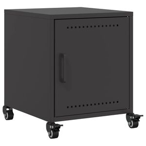 vidaXL Mesa de cabeceira 36x39x43,5 cm a&ccedil;o preto