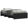 vidaXL Estrutura de cama 90x190 cm derivados de madeira preto