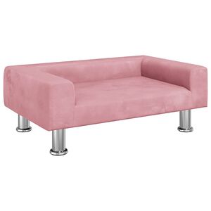 vidaXL Cama para c&atilde;es 70x45x26,5 cm veludo rosa