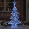 vidaXL &Aacute;rvore de Natal com 160 LEDs Azul 150 cm Acr&iacute;lo