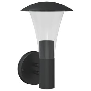 vidaXL Candeeiro de parede para exterior a&ccedil;o inoxid&aacute;vel preto