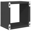 vidaXL Prateleiras de parede em forma de cubo 6pcs 22x15x22cm cinzento
