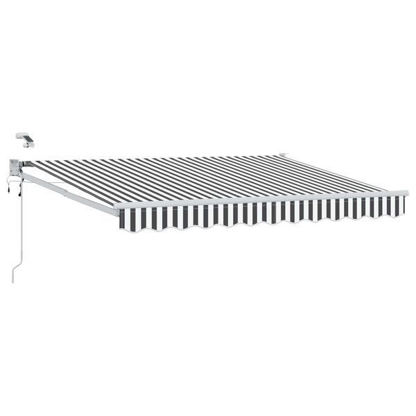vidaXL Toldo Retr&aacute;til El&eacute;trico Antracite e Branco 2,5 x 2 m