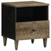 vidaXL Mesa de cabeceira cinzento claro 40x33x46 cm