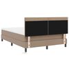 vidaXL Cama Box com colch&atilde;o Cappuccino 140 x 190 cm Couro sint&eacute;tico