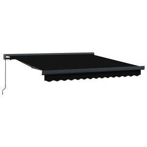 vidaXL Toldo Retr&aacute;til Preto 300 x 250 cm Tecido e Metal