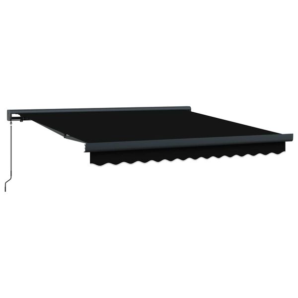 vidaXL Toldo Retr&aacute;til Preto 300 x 250 cm Tecido e Metal