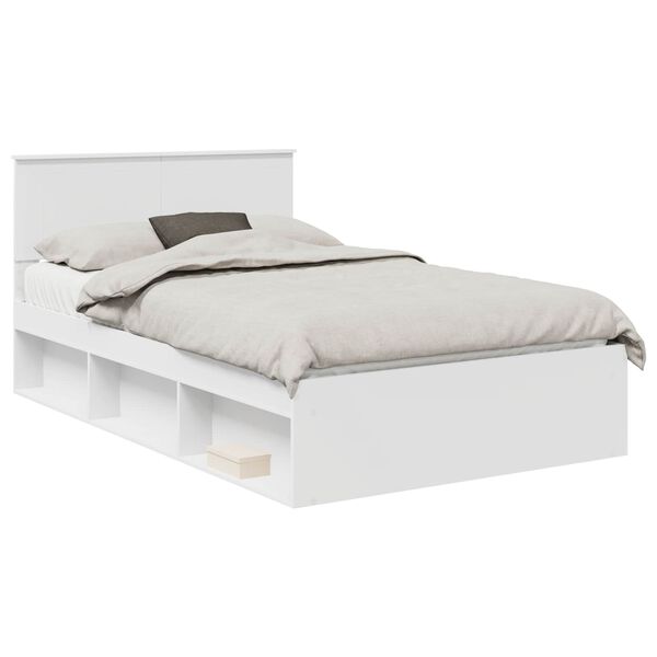 vidaXL Estrutura da Cama com cabeceira Branco 120 x 190 cm