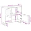 vidaXL Buffet Castanho 80 x 33 x 75 cm Madeira de manga maci&ccedil;a