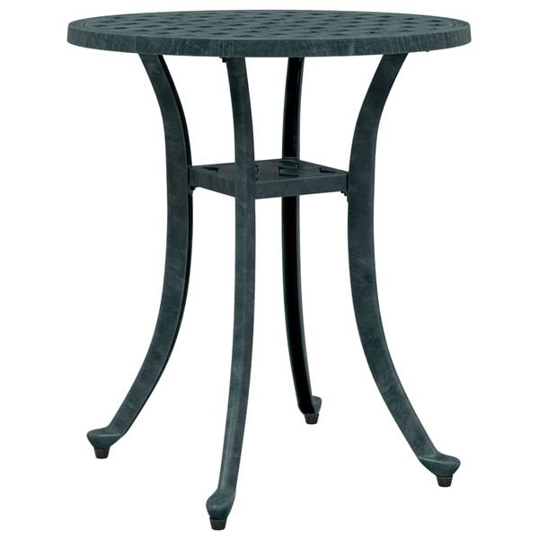 vidaXL Mesa de jardim &Oslash;48x53 cm alum&iacute;nio fundido verde