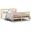 vidaXL Estrutura de cama com cabeceira 160x200 cm pinho maci&ccedil;o