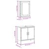 vidaXL 2 pcs conj. m&oacute;veis casa banho derivados madeira carvalho sonoma