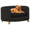 vidaXL Sof&aacute; para c&atilde;es 69x69x36 cm pel&uacute;cia preto